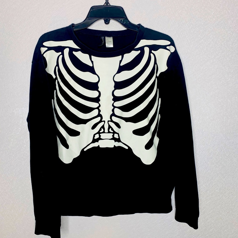 H&M Skeleton Sweater Top